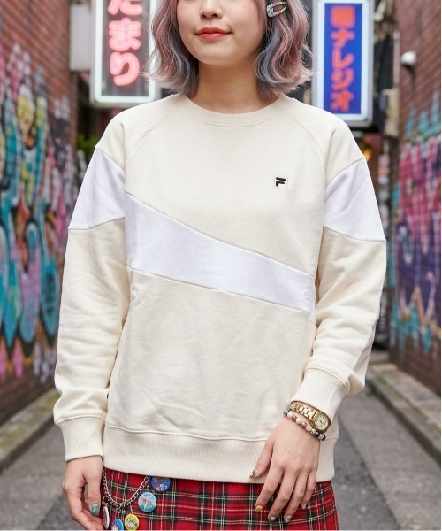 FILA｜フィラのスウェット（ホワイト/白色系・ブランドロゴ）通販