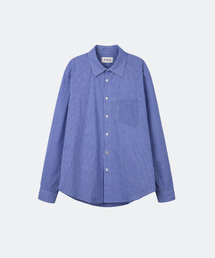 MICRO CHECK SHIRT BLUE