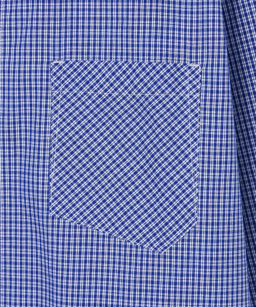 YUJI(ユジ)の「MICRO CHECK SHIRT BLUE(シャツ/ブラウス・レディース・ブルー・SMALL/MEDIUM/LARGE)」の6枚目の写真