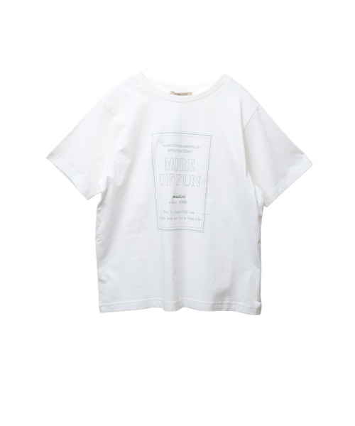 libelle more(リベル モア)の「USAコットンプリント刺繍Tシャツ【接触冷感】(Tシャツ/カットソー・レディース・チャコールグレー/オフホワイト/ブラック/ブラウン・M/L)」の18枚目の写真