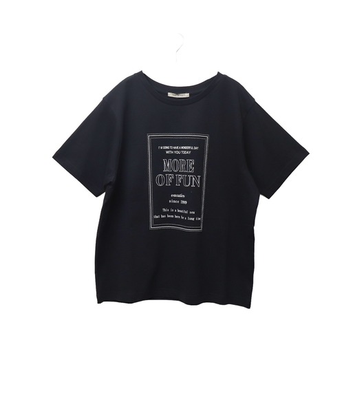 libelle more(リベル モア)の「USAコットンプリント刺繍Tシャツ【接触冷感】(Tシャツ/カットソー・レディース・チャコールグレー/オフホワイト/ブラック/ブラウン・M/L)」の22枚目の写真