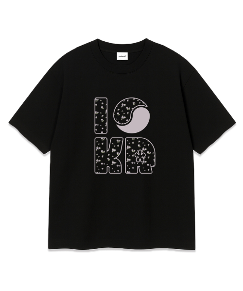 RANDOMOFF(ランダムオフ)の「I LOVE KR OVER FIT T-SHIRT (3color)(Tシャツ/カットソー・レディース・ライトグレー/ホワイト/ブラック・SMALL/MEDIUM/LARGE/X-LARGE)」の5枚目の写真