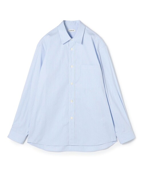 caban(キャバン)の「コットン ストライプレギュラーカラーシャツ(シャツ/ブラウス・メンズ・ライトブルー・L/M)」の1枚目の写真