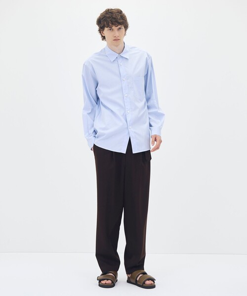 caban(キャバン)の「コットン ストライプレギュラーカラーシャツ(シャツ/ブラウス・メンズ・ライトブルー・L/M)」の2枚目の写真