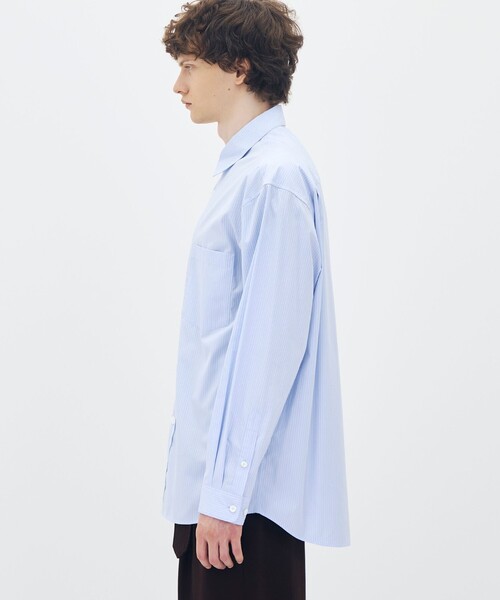 caban(キャバン)の「コットン ストライプレギュラーカラーシャツ(シャツ/ブラウス・メンズ・ライトブルー・L/M)」の4枚目の写真