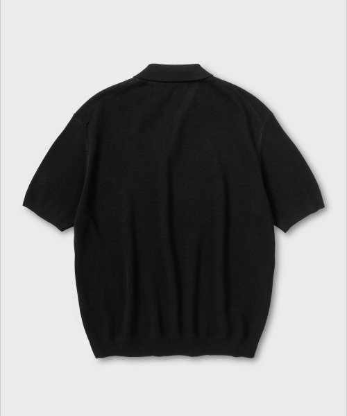 NONBLANK(ノンブランク)の「リネンクールタッチカラーニット_BLACK(ポロシャツ・メンズ・ブラック・MEDIUM/LARGE)」の2枚目の写真