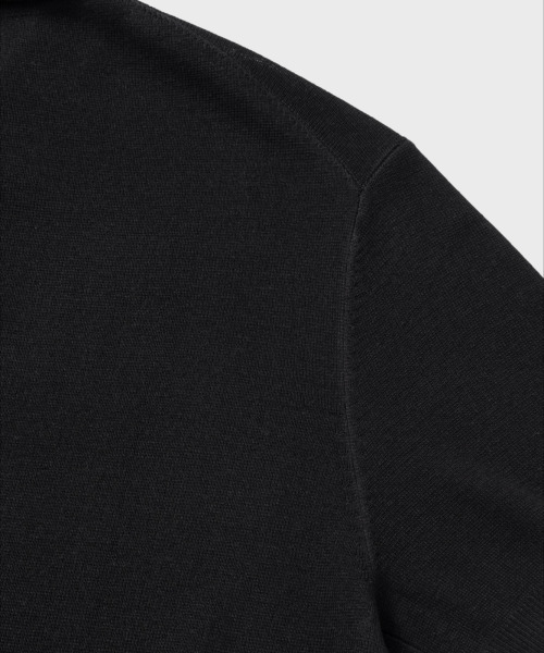 NONBLANK(ノンブランク)の「リネンクールタッチカラーニット_BLACK(ポロシャツ・メンズ・ブラック・MEDIUM/LARGE)」の7枚目の写真