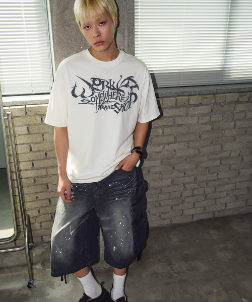 TRAVEL(トラベル)の「カリグラフィーピグメント半袖Tシャツクリーム(Tシャツ/カットソー・レディース・その他・SMALL/MEDIUM/LARGE/X-LARGE)」の3枚目の写真