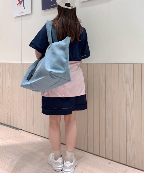 LACOSTE(ラコステ)の「リヨセル×リネンブレンド ウエストシャーリング シャツドレス / シャツワンピース(シャツワンピース・レディース・ネイビー・38/36)」の14枚目の写真