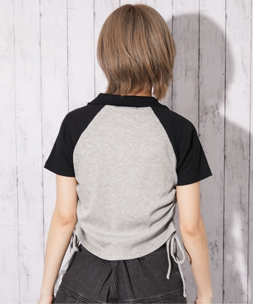 GORGE(ゴージ)の「《配色ラグラン×英字ロゴ》スキッパーTシャツ/ストリート/春夏/全2色(Tシャツ/カットソー・レディース・オフホワイト/杢グレー・F)」の8枚目の写真