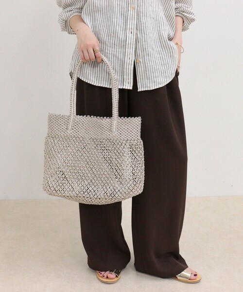 fredy emue(フレディエミュ)の「【BAGMATI/バグマティ】ラメコードメッシュトートバッグ(トートバッグ・レディース・シルバー/ゴールド・FREE)」の1枚目の写真