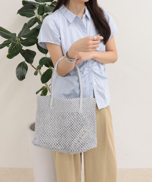 fredy emue(フレディエミュ)の「【BAGMATI/バグマティ】ラメコードメッシュトートバッグ(トートバッグ・レディース・シルバー/ゴールド・FREE)」の4枚目の写真