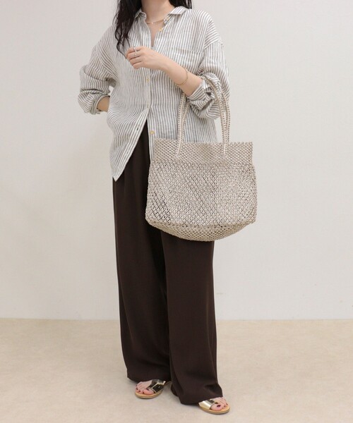 fredy emue(フレディエミュ)の「【BAGMATI/バグマティ】ラメコードメッシュトートバッグ(トートバッグ・レディース・シルバー/ゴールド・FREE)」の6枚目の写真