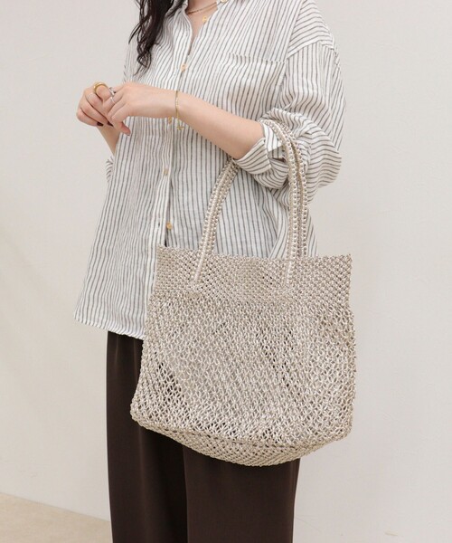 fredy emue(フレディエミュ)の「【BAGMATI/バグマティ】ラメコードメッシュトートバッグ(トートバッグ・レディース・シルバー/ゴールド・FREE)」の7枚目の写真