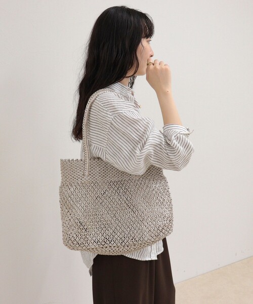 fredy emue(フレディエミュ)の「【BAGMATI/バグマティ】ラメコードメッシュトートバッグ(トートバッグ・レディース・シルバー/ゴールド・FREE)」の8枚目の写真