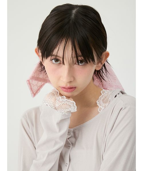 LILY BROWN(リリーブラウン)の「コットンレースバレッタ(その他ヘアアクセサリー・レディース・イエロー/ドット/ホワイト/ピンク・F)」の14枚目の写真