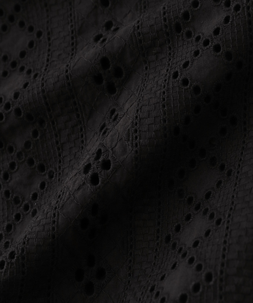 WEB限定追加》コットンカットワーク刺繍開襟シャツ（シャツ/ブラウス