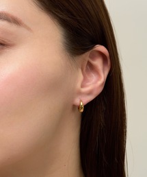 〈LOINE〉金属アレルギー対応 / ステンレス / ミニ ドロップ フープピアス 11mm