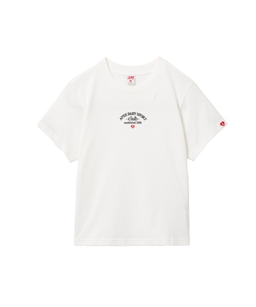A BATHING APE(アベイシングエイプ)の「APEE BABY EMBROIDERY CROP TEE(Tシャツ/カットソー・レディース・ブラック/ホワイト/ブルー・X-SMALL/SMALL)」の2枚目の写真