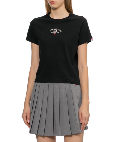 A BATHING APE(アベイシングエイプ)の「APEE BABY EMBROIDERY CROP TEE(Tシャツ/カットソー・レディース・ブラック/ホワイト/ブルー・X-SMALL/SMALL)」の8枚目の写真