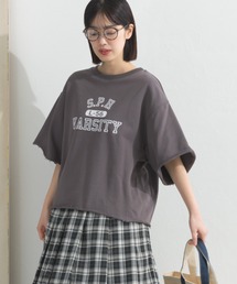 OMNES（オムネス）の「カレッジプリントスウェット半袖Tシャツ（Tシャツ/カットソー）」
