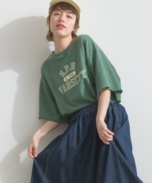 OMNES | カレッジプリントスウェット半袖Tシャツ(Tシャツ/カットソー)