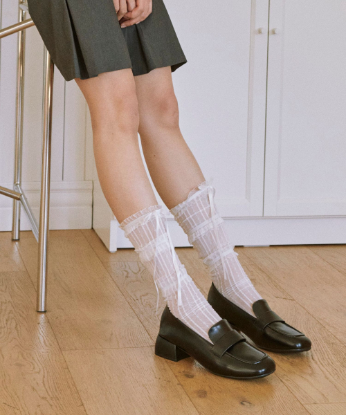 SPUR(シュプール)の「Rame Middle Heel パンプスローファー 4cm -VS9011 (2color)(パンプス・レディース・ブラック/アイボリー・23.5cm/23cm/24.5cm/24cm/25cm)」の5枚目の写真