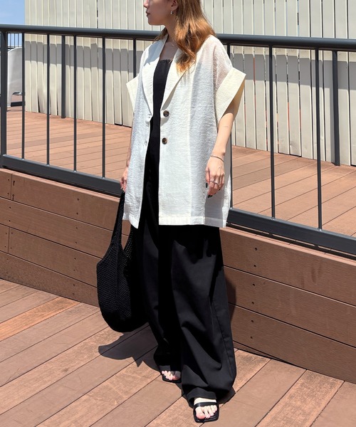 ISOOK(アイスー)の「【ISOOK / アイスー】クロシェ編みトートバッグ / ショルダーバッグ サマーニット カジュアル 大容量 A4サイズ収納可 ZOZOTOWN限定(トートバッグ・レディース・ブラック/アイボリー・FREE)」の9枚目の写真