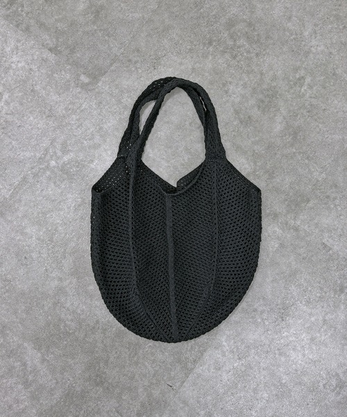 ISOOK(アイスー)の「【ISOOK / アイスー】クロシェ編みトートバッグ / ショルダーバッグ サマーニット カジュアル 大容量 A4サイズ収納可 ZOZOTOWN限定(トートバッグ・レディース・ブラック/アイボリー・FREE)」の22枚目の写真