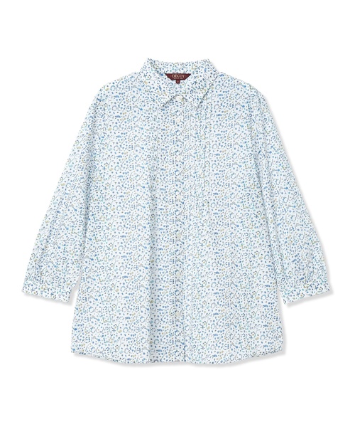 DECOY SINCE 1981(デコイシンスイチキュウハチイチ)の「【Liberty】花柄リバティシアーピンタックブラウス(シャツ/ブラウス・レディース・ブルー/ピンク・9号/11号/13号)」の16枚目の写真