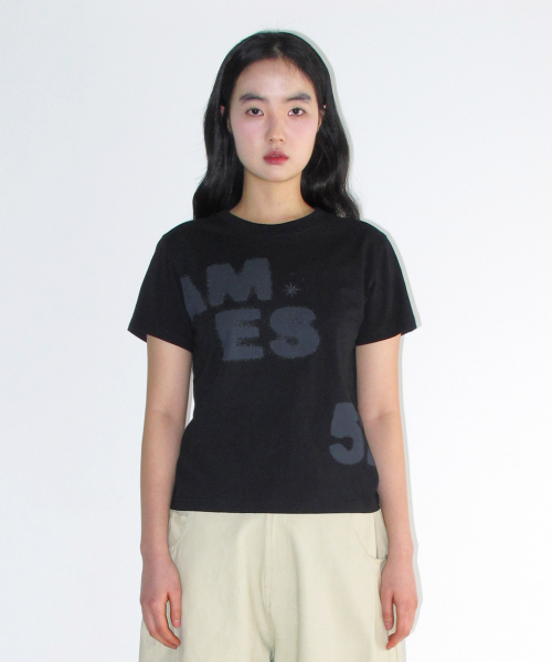 AMESWORLDWIDE(アメスワールドワイド)の「SPRAY 52 TYPO TEE BLACK(Tシャツ/カットソー・レディース・その他・SMALL/MEDIUM/LARGE)」の3枚目の写真