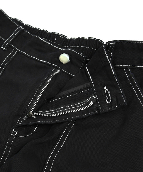 neos(ネオス)の「【neos】配色ステッチ ワイドカーゴ バミューダパンツ メンズ レディース クロップド丈 膝下丈 ハーフパンツ ユニセックス(カーゴパンツ・メンズ・ブラック/ホワイト・LARGE/MEDIUM/X-LARGE)」の17枚目の写真