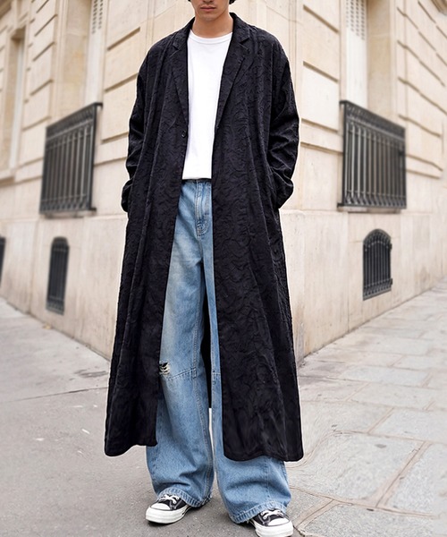 antiqua（アンティカ）の「綿100  テーラード ロングジャケット（テーラードジャケット・レディース・ブラック・ONESIZE）」の19枚目の写真