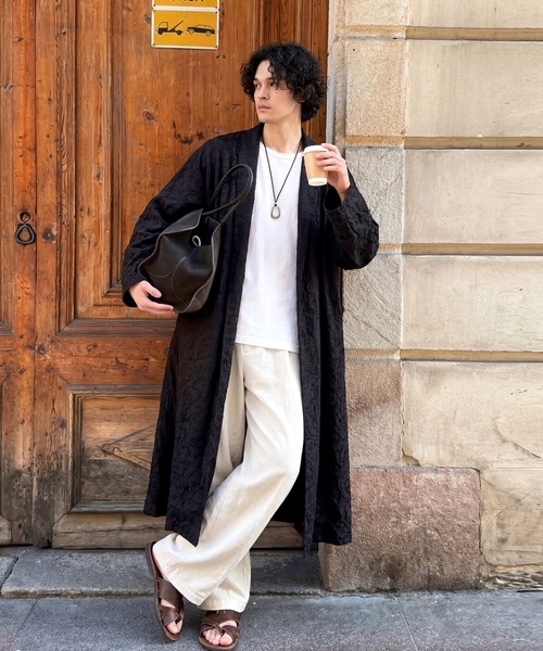 antiqua（アンティカ）の「綿100  テーラード ロングジャケット（テーラードジャケット・レディース・ブラック・ONESIZE）」の22枚目の写真