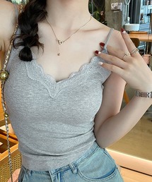 美背中レースカップインキャミソール