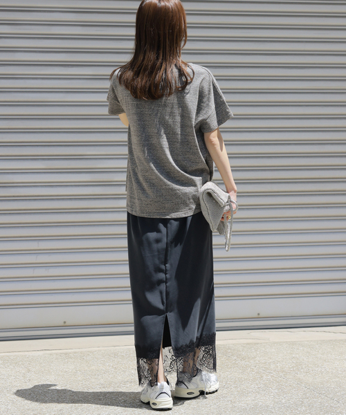 JOURNAL STANDARD relume（ジャーナルスタンダード　レリューム）の「【HOLIDAYS COMFORT/ホリデーズ コンフォート】ラフィテンジクTEE（Tシャツ/カットソー・レディース・ダークパープル/グレー/スミクロ/ライトグレー・FREE）」の8枚目の写真