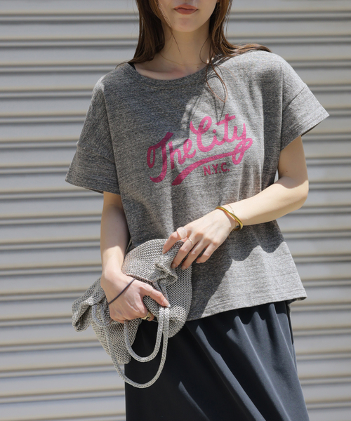 JOURNAL STANDARD relume（ジャーナルスタンダード　レリューム）の「【HOLIDAYS COMFORT/ホリデーズ コンフォート】ラフィテンジクTEE（Tシャツ/カットソー・レディース・ダークパープル/グレー/スミクロ/ライトグレー・FREE）」の10枚目の写真