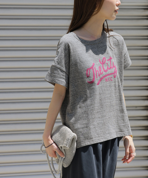 JOURNAL STANDARD relume（ジャーナルスタンダード　レリューム）の「【HOLIDAYS COMFORT/ホリデーズ コンフォート】ラフィテンジクTEE（Tシャツ/カットソー・レディース・ダークパープル/グレー/スミクロ/ライトグレー・FREE）」の11枚目の写真