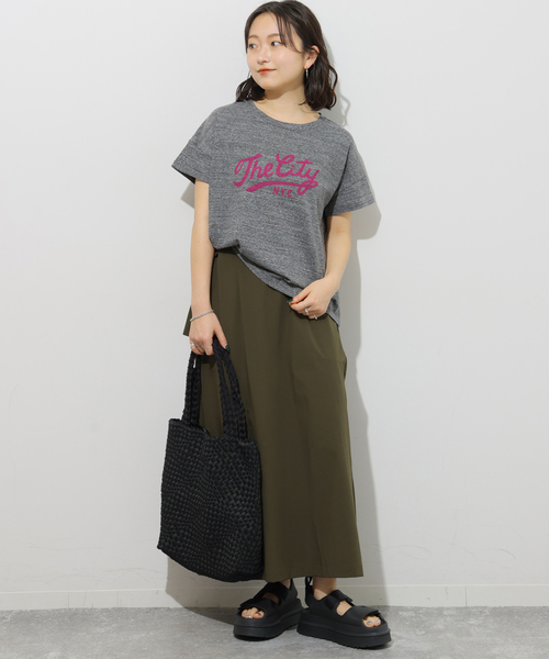 JOURNAL STANDARD relume（ジャーナルスタンダード　レリューム）の「【HOLIDAYS COMFORT/ホリデーズ コンフォート】ラフィテンジクTEE（Tシャツ/カットソー・レディース・ダークパープル/グレー/スミクロ/ライトグレー・FREE）」の13枚目の写真