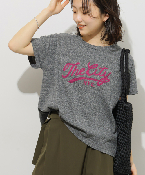JOURNAL STANDARD relume（ジャーナルスタンダード　レリューム）の「【HOLIDAYS COMFORT/ホリデーズ コンフォート】ラフィテンジクTEE（Tシャツ/カットソー・レディース・ダークパープル/グレー/スミクロ/ライトグレー・FREE）」の18枚目の写真