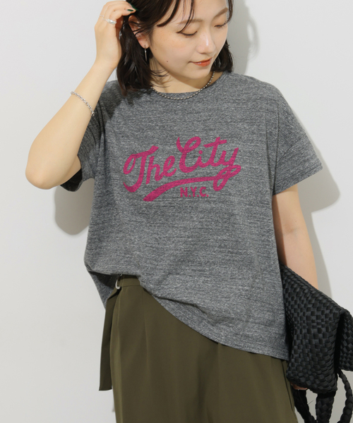 JOURNAL STANDARD relume（ジャーナルスタンダード　レリューム）の「【HOLIDAYS COMFORT/ホリデーズ コンフォート】ラフィテンジクTEE（Tシャツ/カットソー・レディース・ダークパープル/グレー/スミクロ/ライトグレー・FREE）」の19枚目の写真
