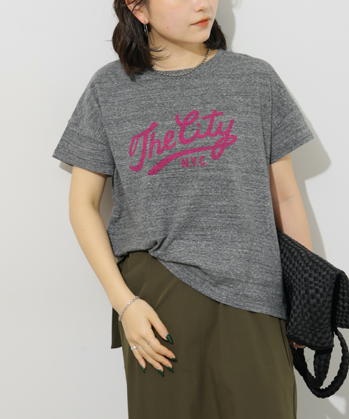 JOURNAL STANDARD relume（ジャーナルスタンダード　レリューム）の「【HOLIDAYS COMFORT/ホリデーズ コンフォート】ラフィテンジクTEE（Tシャツ/カットソー・レディース・ダークパープル/グレー/スミクロ/ライトグレー・FREE）」の20枚目の写真