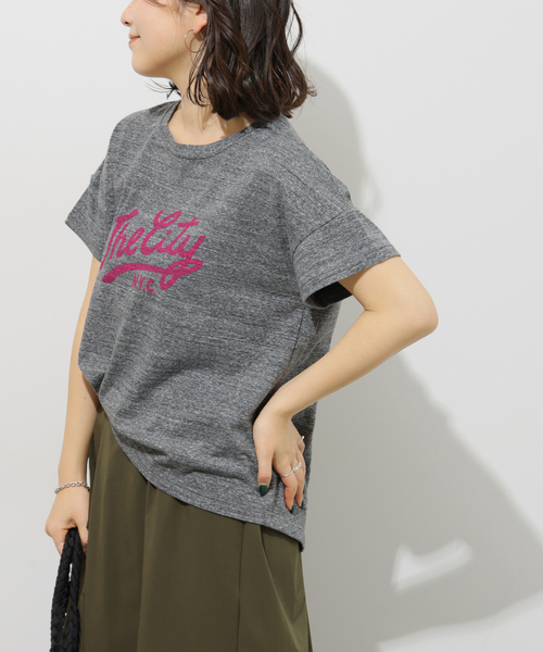 JOURNAL STANDARD relume（ジャーナルスタンダード　レリューム）の「【HOLIDAYS COMFORT/ホリデーズ コンフォート】ラフィテンジクTEE（Tシャツ/カットソー・レディース・ダークパープル/グレー/スミクロ/ライトグレー・FREE）」の21枚目の写真