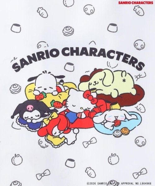 Right-on（ライトオン）の「Other(ソノタ)「サンリオキャラクターズ」総柄エコバッグ（エコバッグ/サブバッグ・レディース・ホワイト/レッド・ONE SIZE）」の3枚目の写真