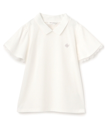 pom ponette junior | 【UVカット】衿つきレースカットソーブラウス(Tシャツ/カットソー)