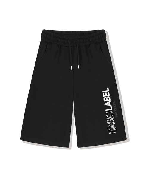BASIC LABEL（ベーシックラベル）の「Onlyway wide Bermuda shorts 2 Color [BLST_1002]（スウェットパンツ・レディース・ブラック/グレー・SMALL/MEDIUM/LARGE/X-LARGE）」の2枚目の写真