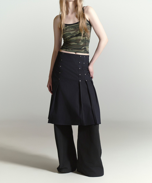 HALF DEVIL US(ハーフデビルアス)の「ハイブリッドマルチプリーツスカート_ブラック(スカート・レディース・その他・SMALL/MEDIUM)」の7枚目の写真