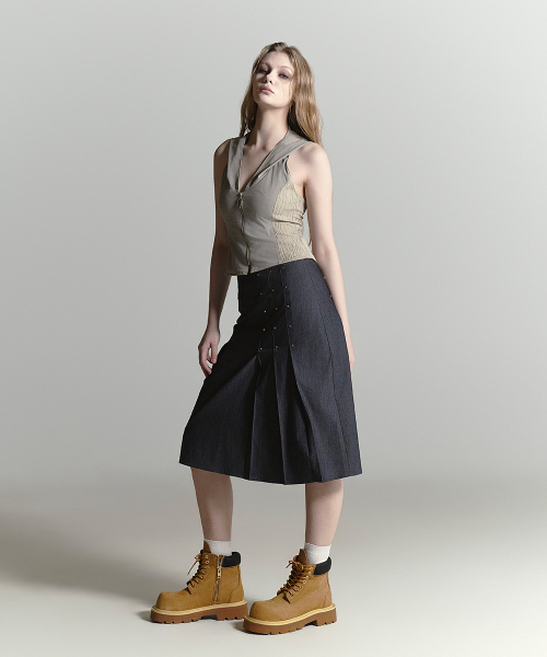 HALF DEVIL US(ハーフデビルアス)の「ハイブリッドマルチプリーツスカート_ブラック(スカート・レディース・その他・SMALL/MEDIUM)」の9枚目の写真