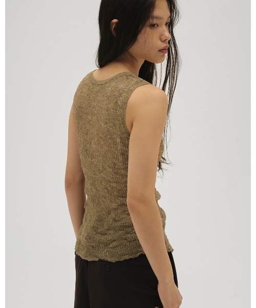 TODAYFUL（トゥデイフル）の「2way Sheer Knitvest（タンクトップ・レディース・ブルー系その他/オリーブ/アイボリー・FREE）」の9枚目の写真