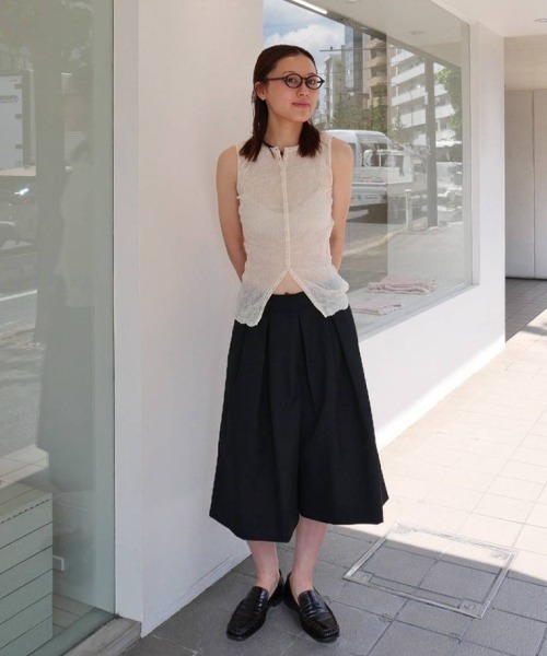 TODAYFUL（トゥデイフル）の「2way Sheer Knitvest（タンクトップ・レディース・ブルー系その他/オリーブ/アイボリー・FREE）」の19枚目の写真